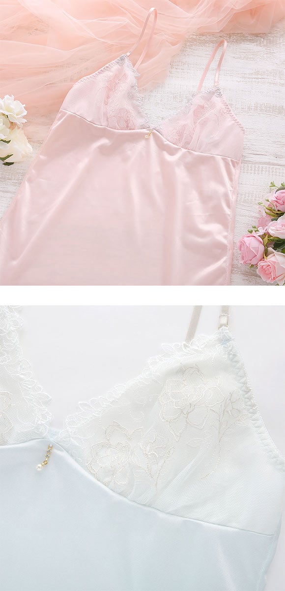 ココランジェ クラリティパール スリップ ロングキャミソール ランジェリー COCO Linge