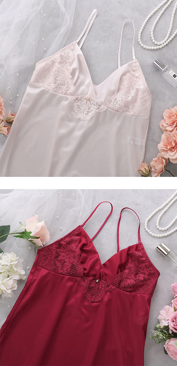 ココランジェ シャイニースムース カシュクール スリップ ランジェリ