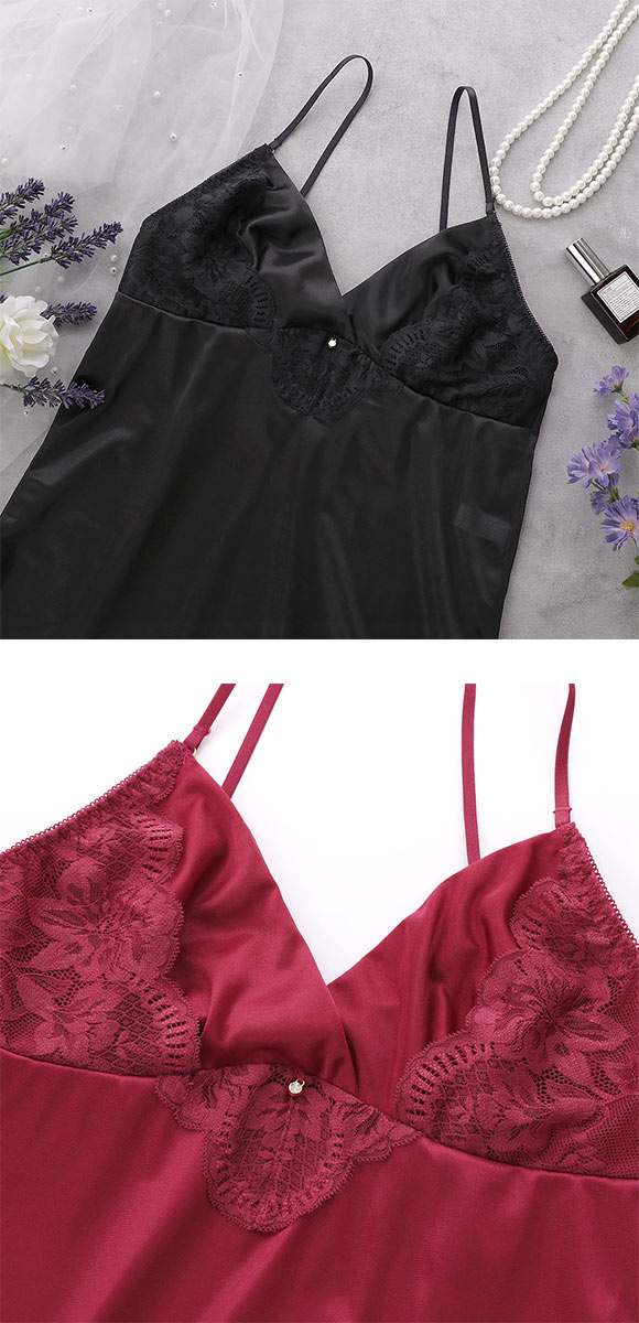 ココランジェ シャイニースムース カシュクール スリップ ランジェリ－ COCO Linge