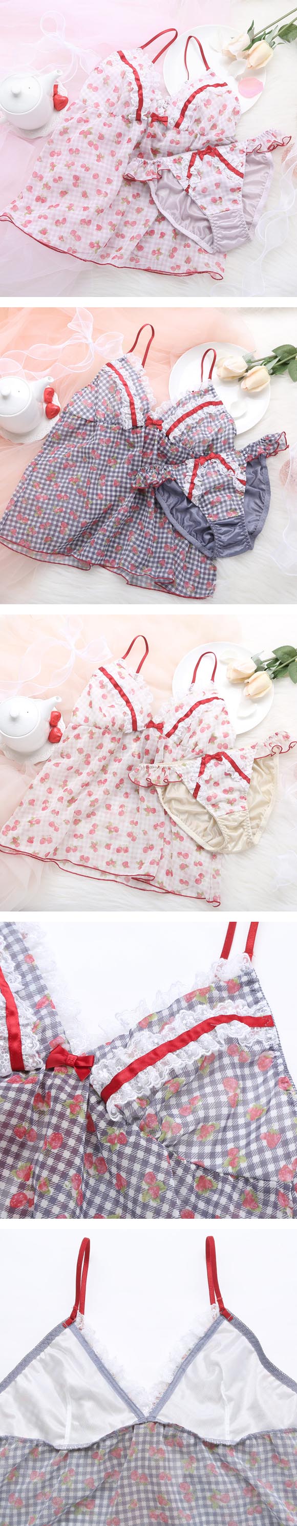 ココランジェ ガーリースウィートストロベリー キャミソールセット キャミソール ショーツ ランジェリー COCO Linge