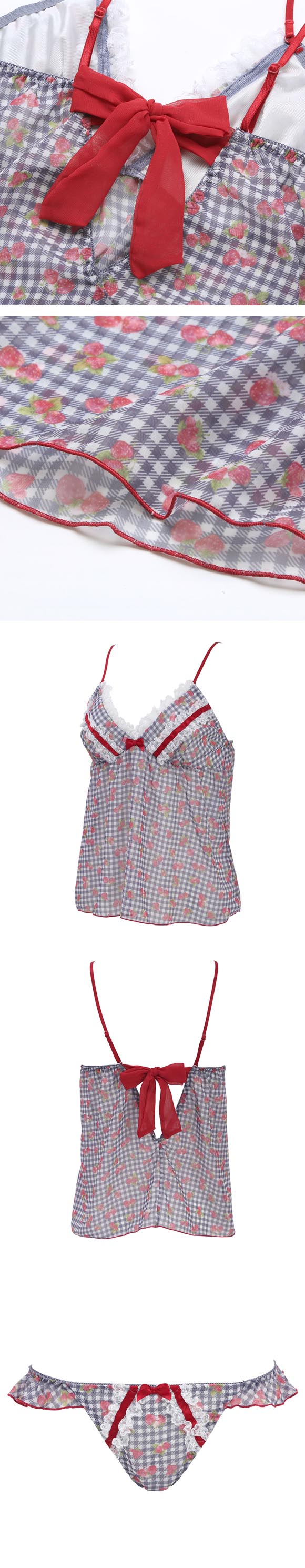 ココランジェ ガーリースウィートストロベリー キャミソールセット キャミソール ショーツ ランジェリー COCO Linge