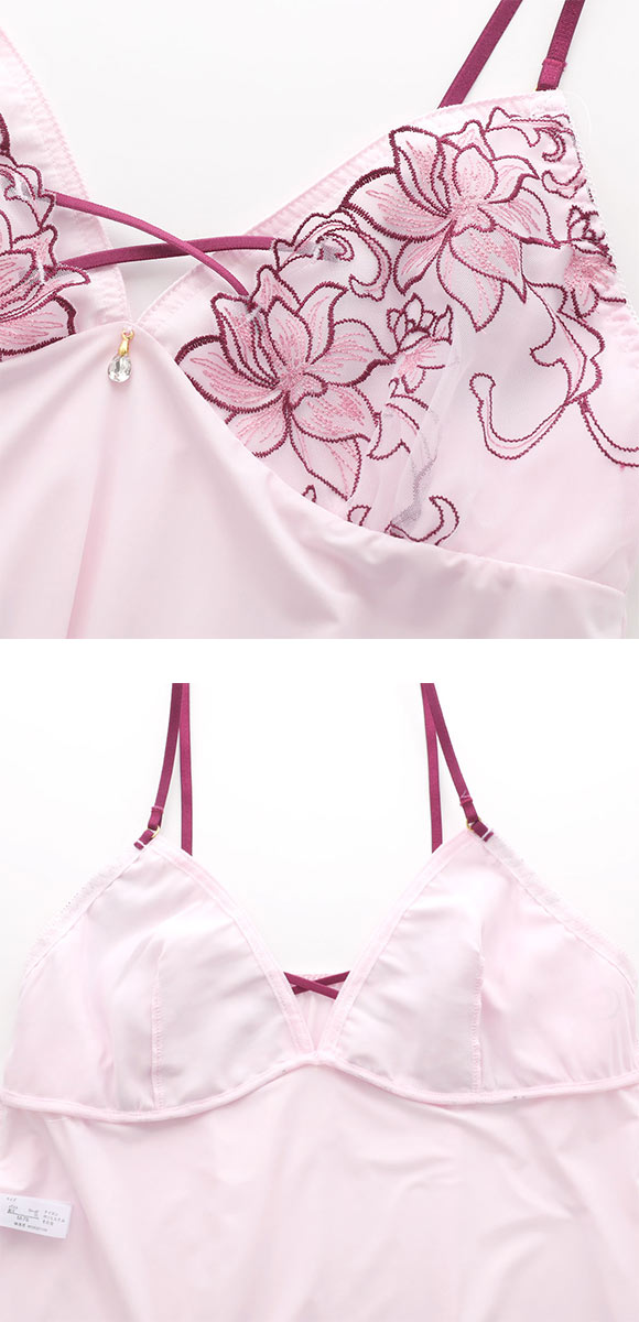 セントオードリー ティアラ グラマラスフラワーコード スリップ ロングキャミソール St.Audrey tiara