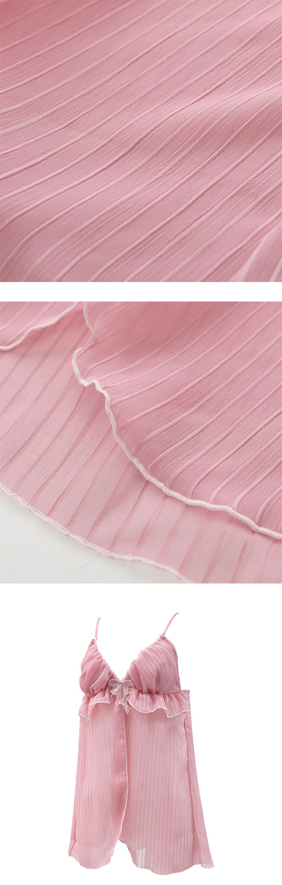 ココランジェ ストライプドーリーシンフォニー ベビードール キャミソール ランジェリー COCO Linge