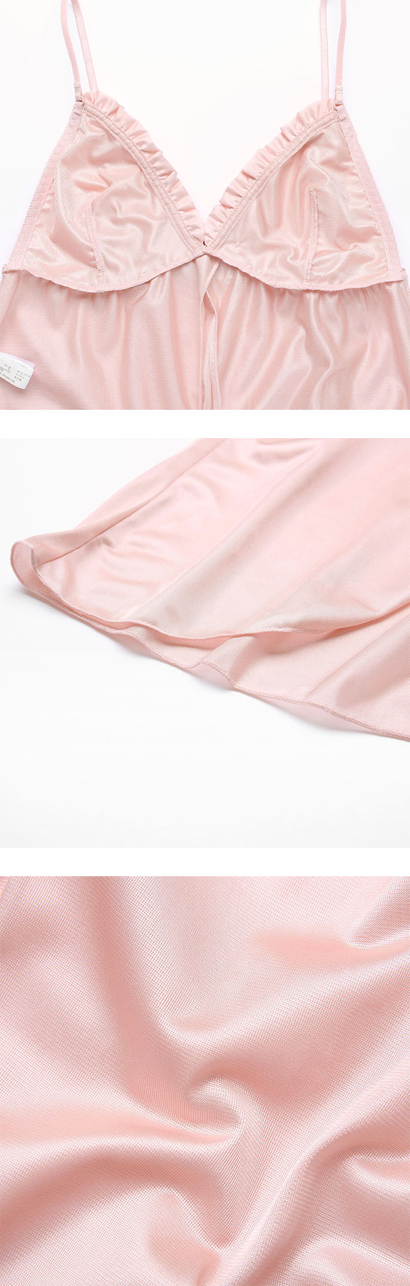 ココランジェ サテンローズアップリケ ベビードール ランジェリー COCO Linge