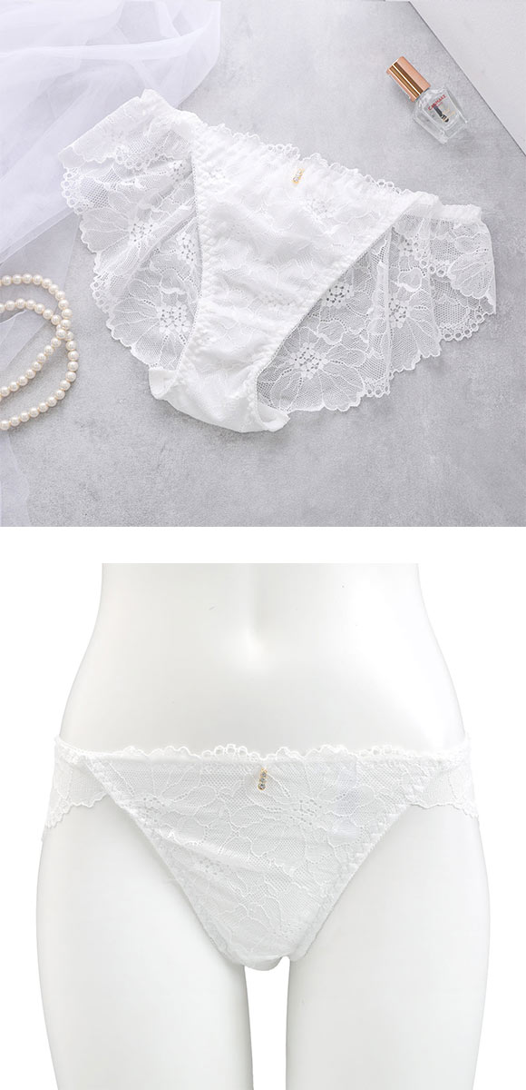 ココランジェ レーシィ カシュクール ペア 総レース ショーツ COCO Linge