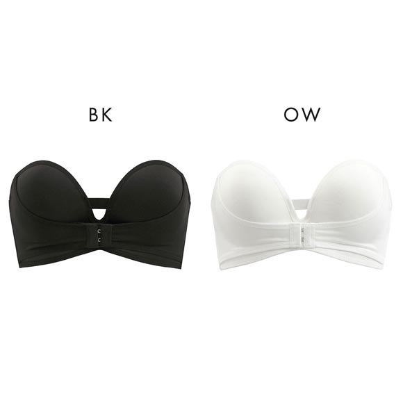 ココランジェ フロントホックチューブブラ ノンワイヤー ストラップレス 1/2カップブラ ハーフカップブラ COCO Linge