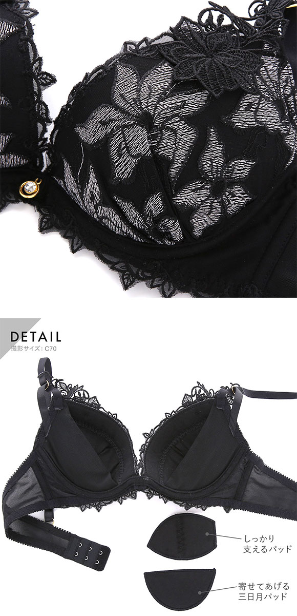 セントオードリー St.Audrey tiara フルールリュクス SHIROHATO別注 ブラジャー ショーツ セット バックレース