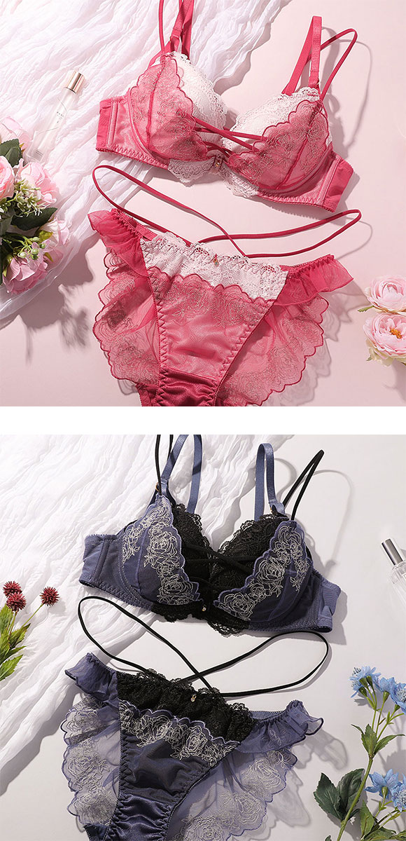 ココランジェ COCO Linge セクシーローズ ブラジャー ショーツ