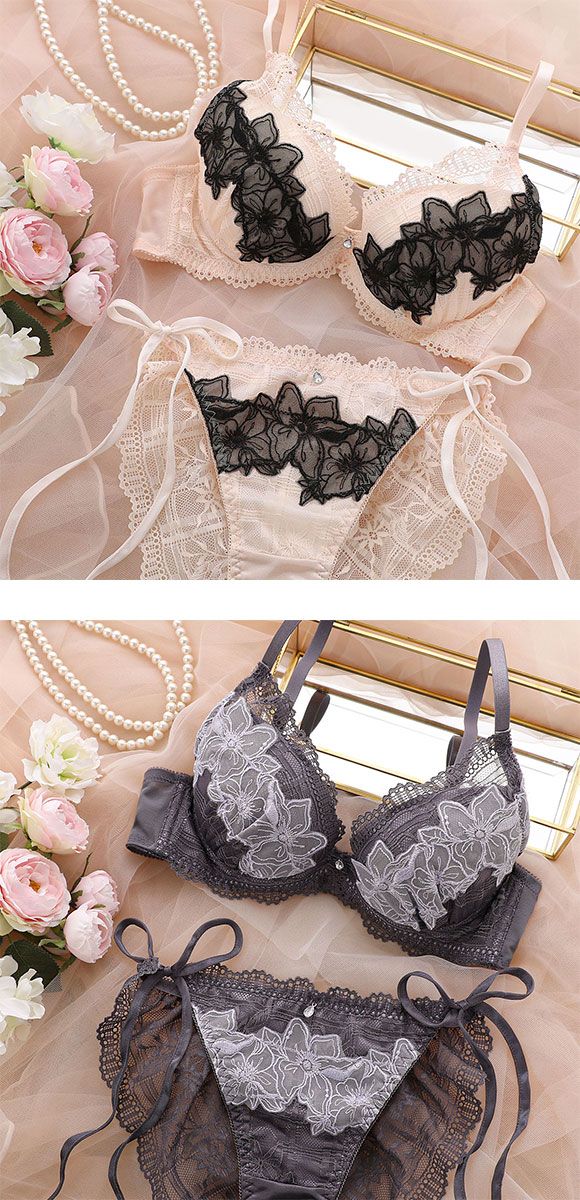 ココランジェ ガーリーフロレット SHIROHATO別注 ブラジャー ショーツ セット ABCDEF 大きいサイズ 小さいサイズ COCO Linge