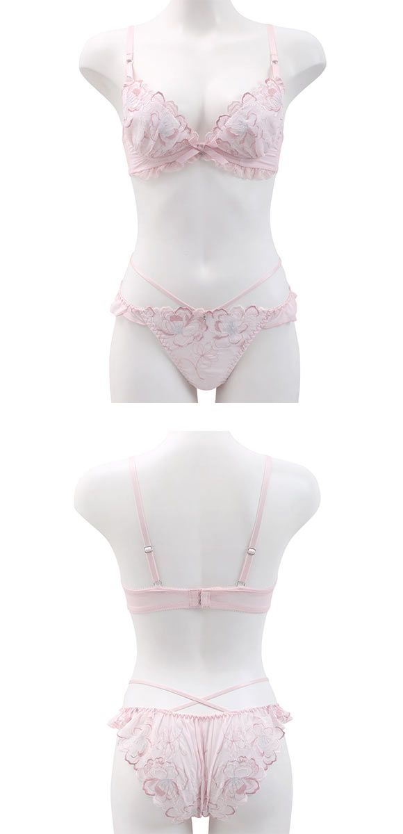 ココランジェ ユーフォリアフラワーシフォン ブラジャー ショーツ