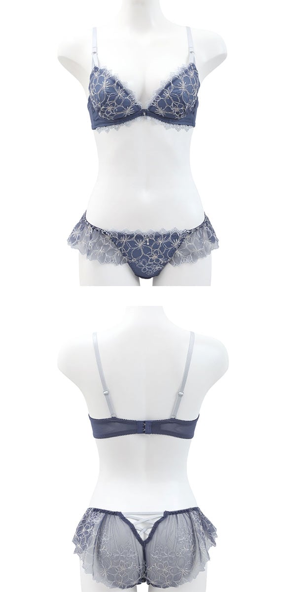 ココランジェ エクランフルール ブラジャー フレア ショーツ セット SHIROHATO 別注 COCO Linge 大きいサイズ