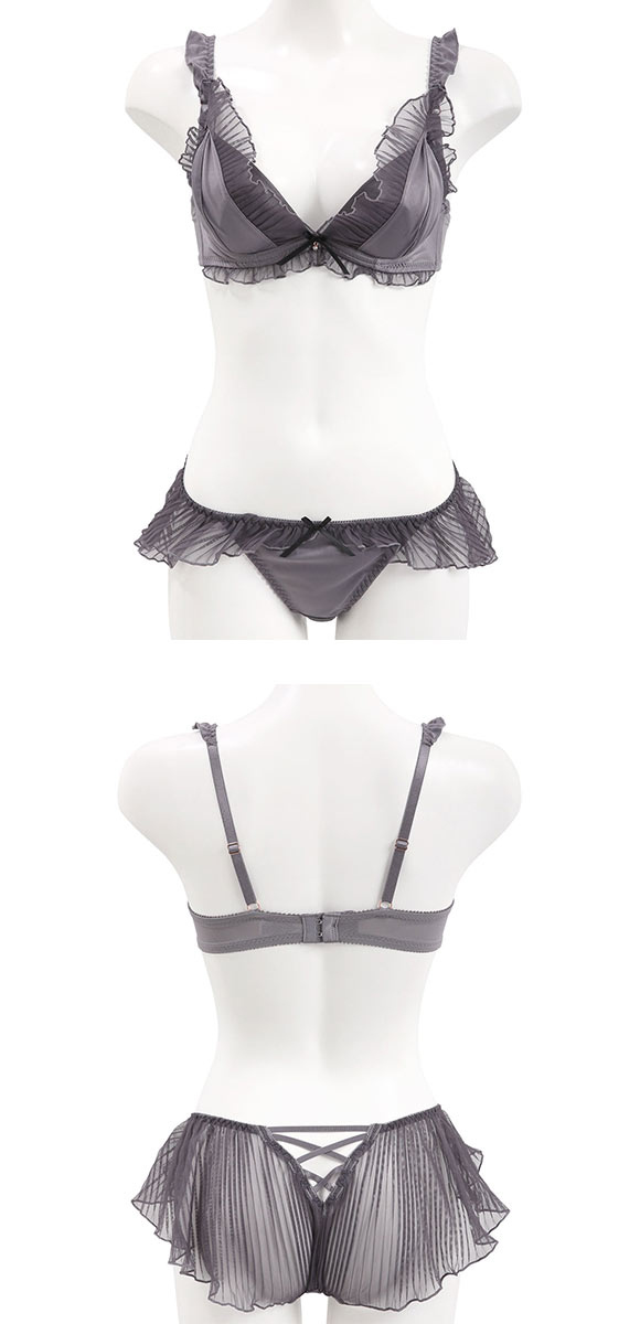 ココランジェ メルティプリーツ ブラジャー フレア ショーツ セット SHIROHATO 別注 COCO Linge