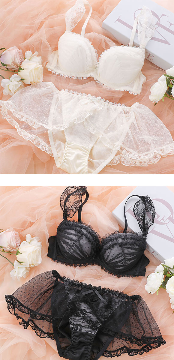 ココランジェ ロリィタラッセル ブラジャー ショーツ セット SHIROHATO