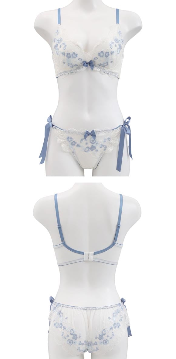 ココランジェ ファンシーフルール SHIROHATO別注 ブラジャー サイドリボン ショーツ セット ABCDEF 大きいサイズ COCO Linge