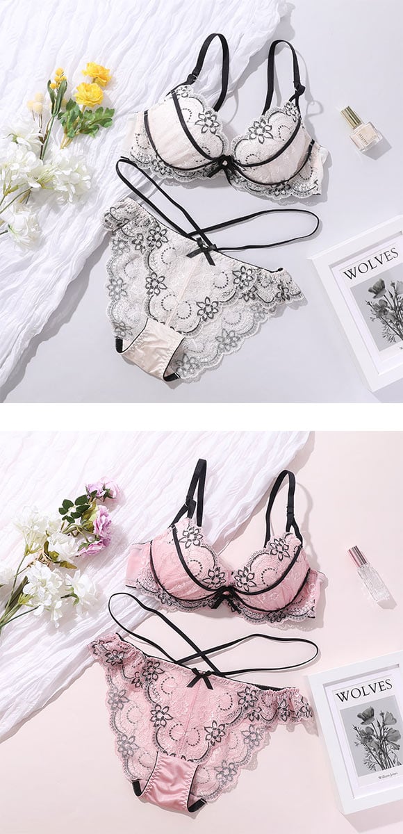 ココランジェ セクシーレディコード ブラジャー ショーツ セット SHIROHATO別注 谷間 バックレース ストリング COCO Linge