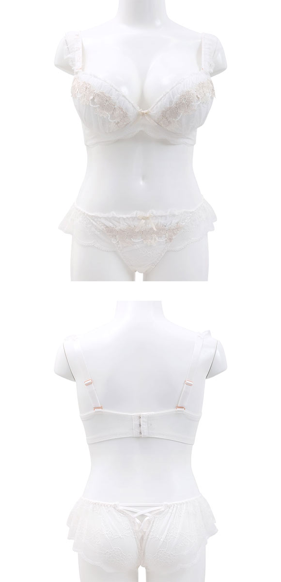 ココランジェ ロイヤルローズドレス ブラジャー ショーツ セット バックレース フレアショーツ SHIROHATO別注 GHI 大きいサイズ COCO Linge