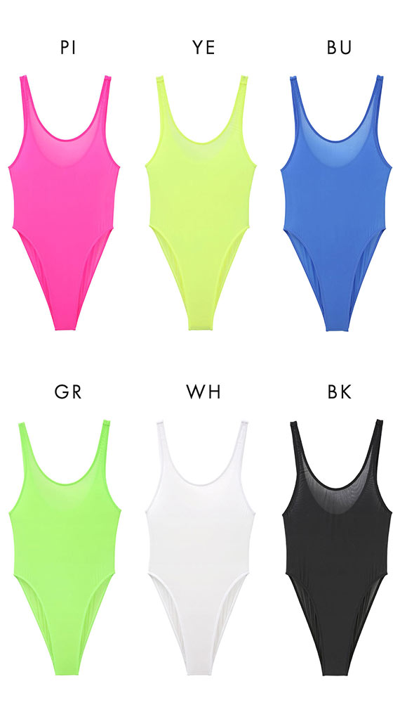 ユニセックス UNISEX Clearskin ハイレグ ボディスーツ フルバック M 男女兼用 TMコレクション ジェンダーレス スケスケ プレイ