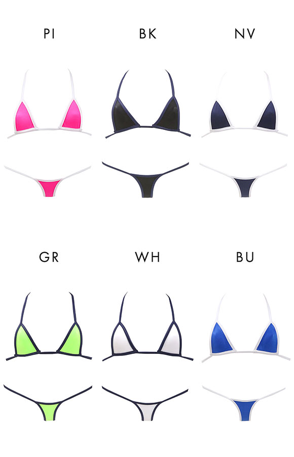 レディース マイクロブラ PLAY WET super sexy micro bra set 2tone ブラセット Gストリング Ladys セクシー下着