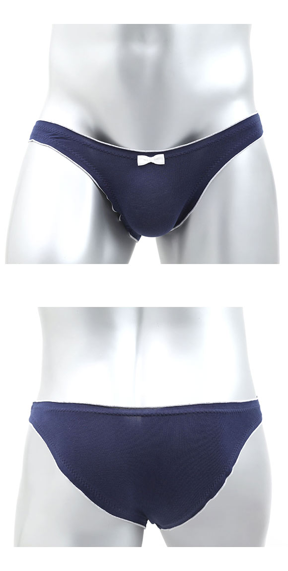 ユニセックス uniSeX コットンベア天 メローフリル フルバック ビキニ ショーツ M ジェンダーレス 男女兼用 TMコレクション