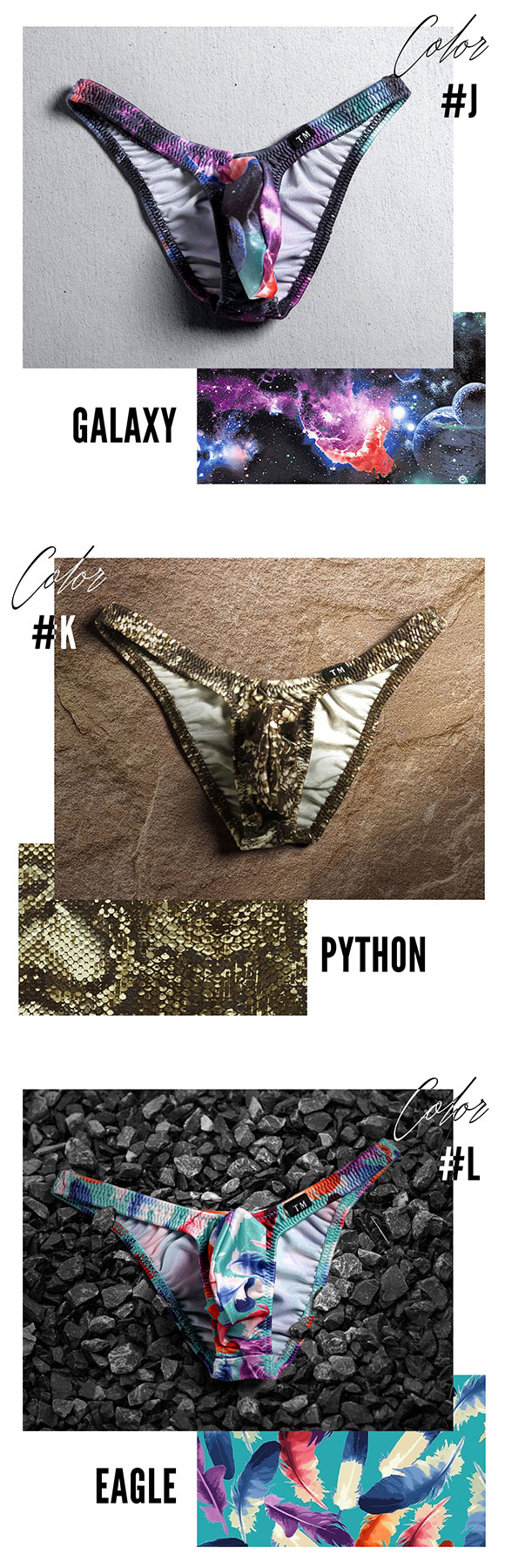 ティーエム コレクション TM collection × SHIROHATO コラボ YKS Variety of patterns ハーフバック ビキニ ブリーフ M L LL