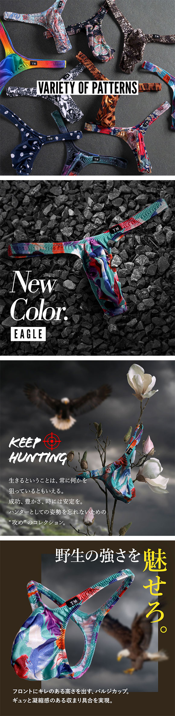 ティーエム コレクション TM collection × SHIROHATO コラボ YKS Variety of patterns Tバック ビキニ ブリーフ