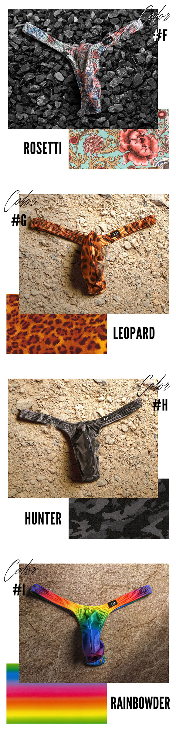 ティーエム コレクション TM collection × SHIROHATO コラボ YKS Variety of patterns Tバック ビキニ ブリーフ