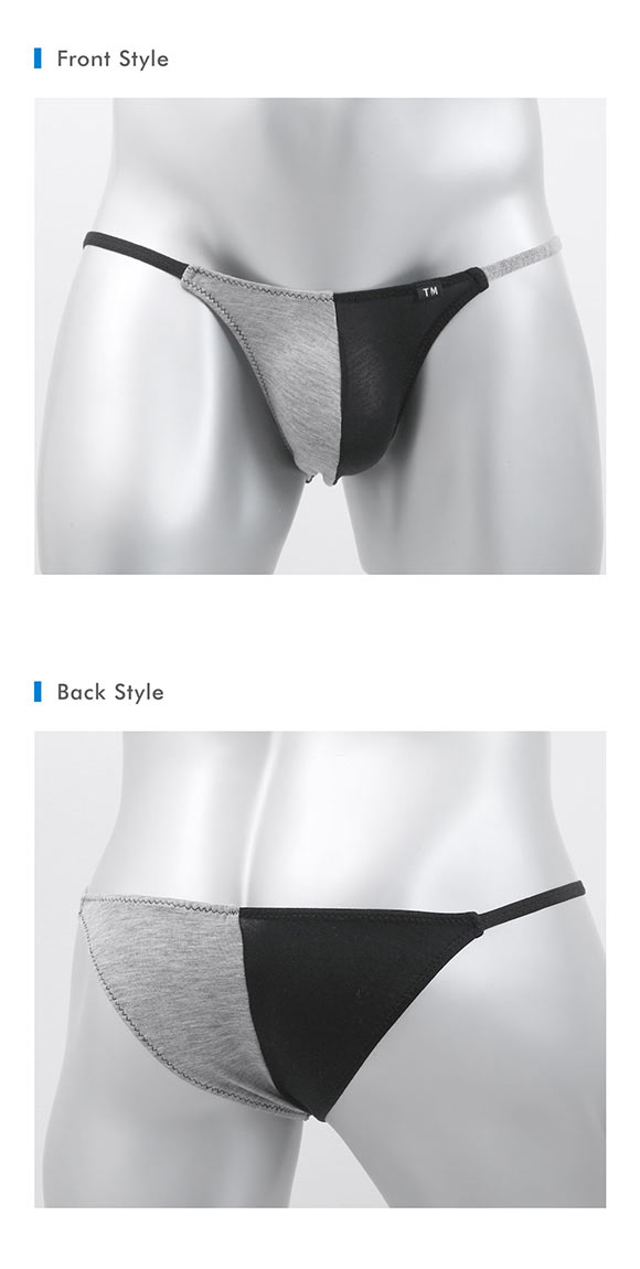 ティーエム コレクション Lyocell side string 2tone HB ハーフバック ビキニ メンズ TM collection