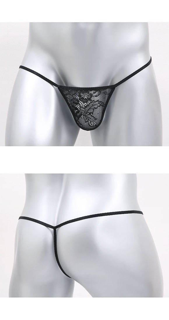 ユニセックス レース マイクロトリム 極小 G-STRING Tバック　ジェンダーレス 男女兼用 TM uniSeX