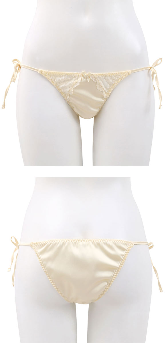ユニセックス Satin x Lace cute HB ハーフバック ショーツ ジェンダーレス 男女兼用 TM uniSeX