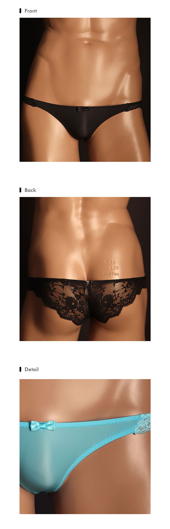 ユニセックス GMF back lace HB ハーフバック ショーツ ジェンダーレス 男女兼用 TM uniSeX