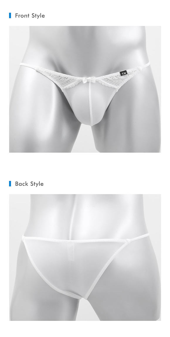 ティーエム コレクション SNewT2M2 x Lace cute ハーフバック HB M L 透け 前閉じ メンズ ビキニ セクシー