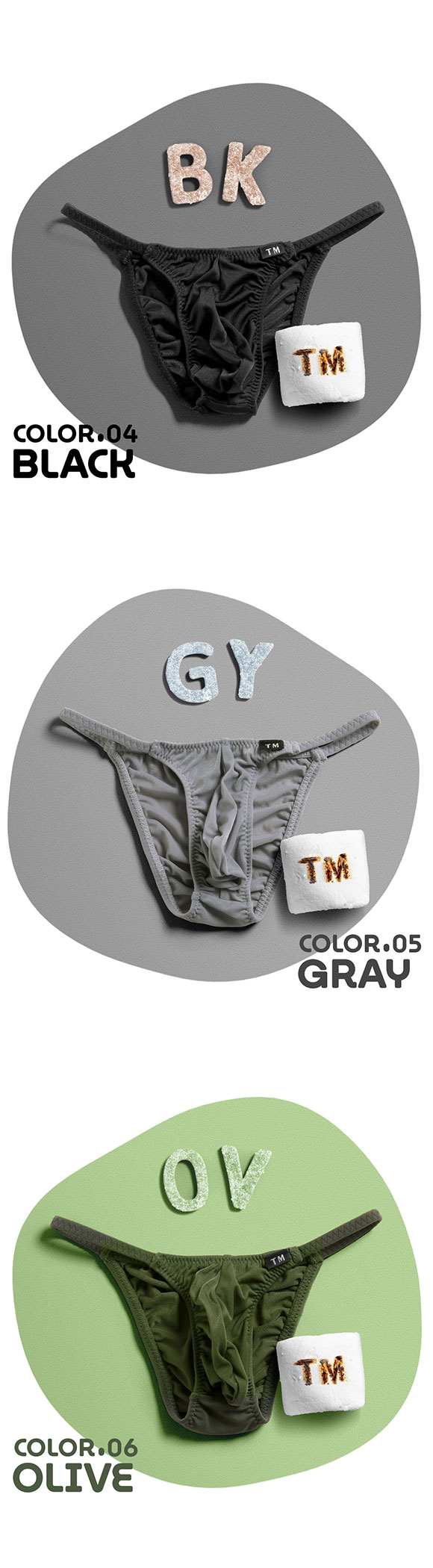 ティーエム コレクション TM collection × SHIROHATO コラボ NewT2M2 つるモチもっこり シャープハーフバック ビキニ M L LL えちパン メンズ