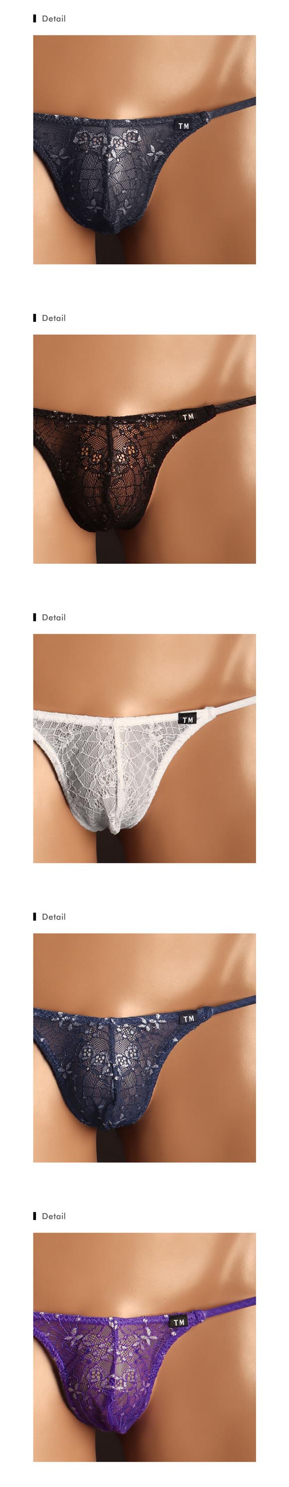 ティーエム コレクション NewT2M2 x ラメレース サイドストリング TB Tバック ビキニ TM collection メンズ 日本製