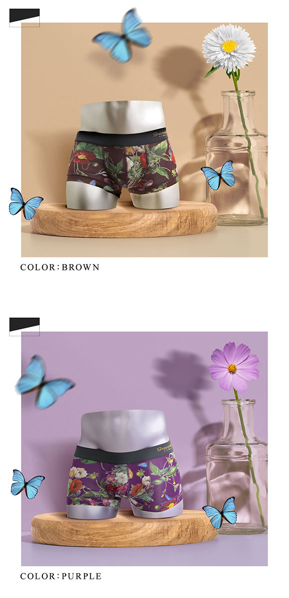 グレイブボールト Gravevault × SHIROHATO 別注 限定カラー FLORA ローライズボクサーパンツ SML 3050971 フローラ