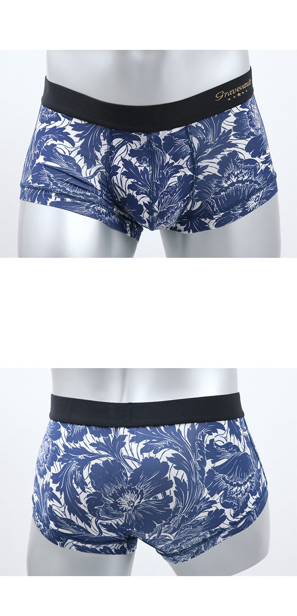 グレイブボールトGravevault FLOWER ボクサーパンツ ローライズ メンズ 前とじ S M L 3051941