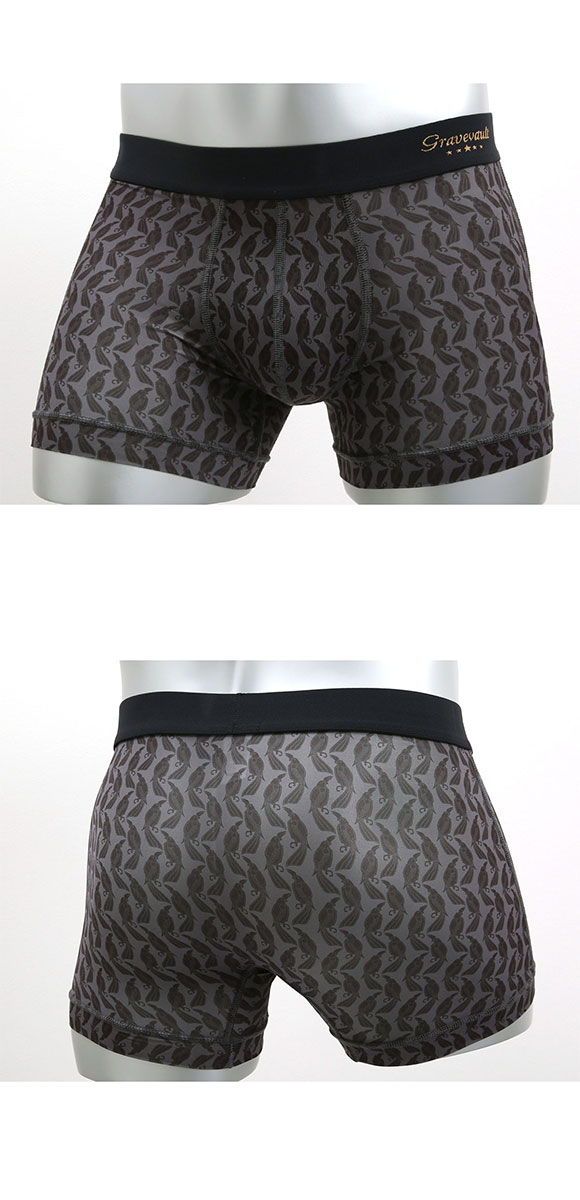 グレイブボールト Gravevault JACKDAW ショートボクサーパンツ SML カラス