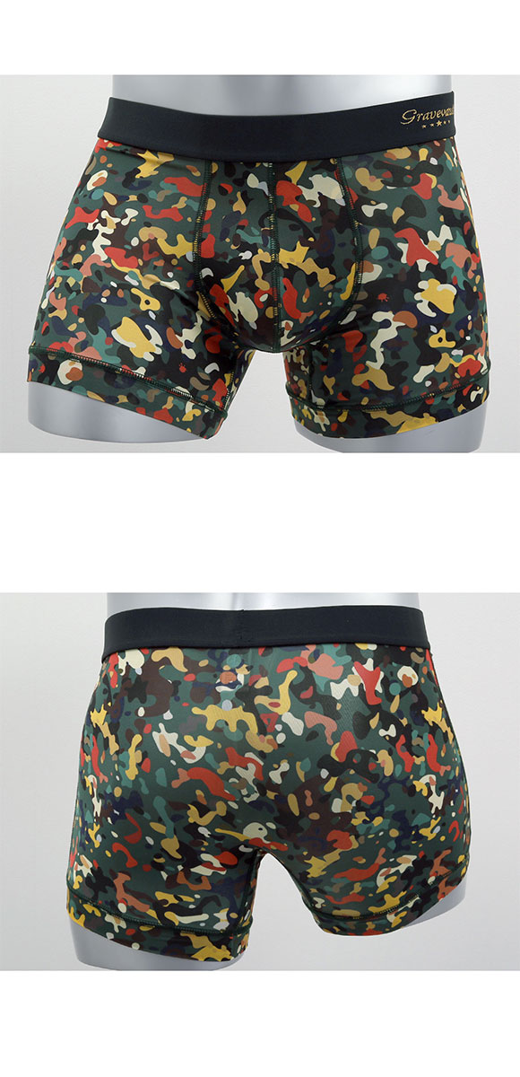 グレイブボールト Gravevault dry leaves camouflage ショートボクサーパンツ SML 迷彩 カモフラ ミリタリー