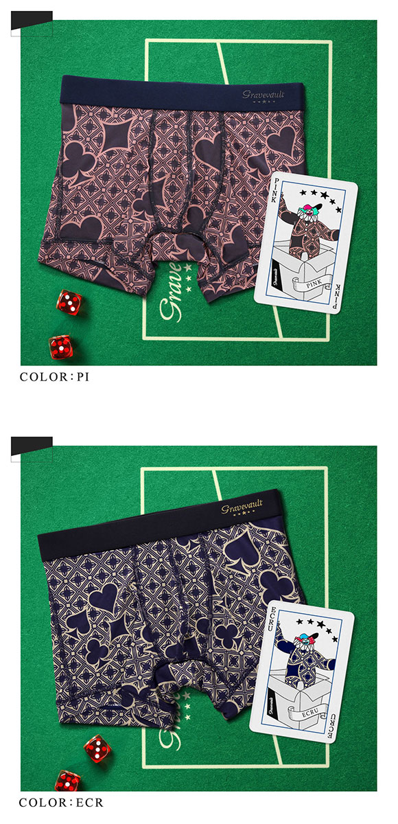 グレイブボールト Gravevault×SHIROHATO 別注 限定カラー Final Trump card ボクサーパンツ ショート メンズ 前とじ S M L XL