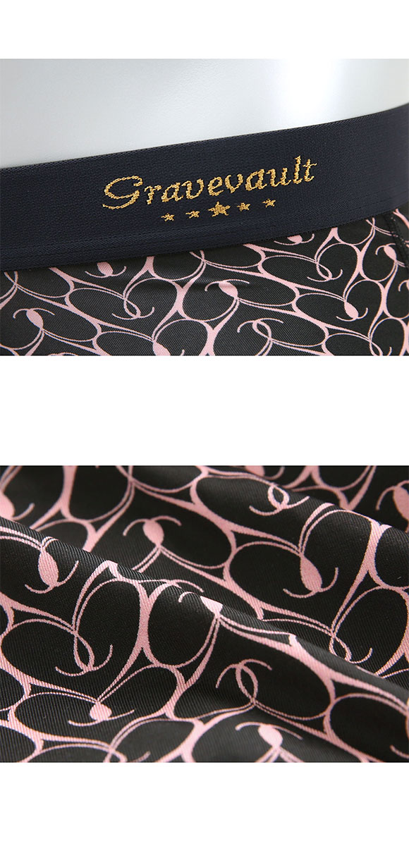 グレイブボールト Gravevault graphicheart ボクサーパンツ ショート メンズ 前とじ S M L