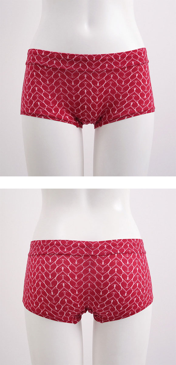 グレイブボールト Gravevault×SHIROHATO 別注 限定カラー Graphic heart ボーイレングスショーツ ML ペア ボクサーパンツ レディース 3052259