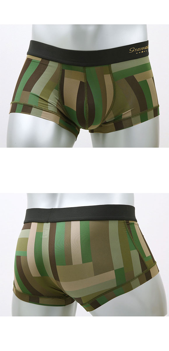 グレイブボールト Gravevault Modern Camou ローライズボクサーパンツ メンズ 前閉じ SML