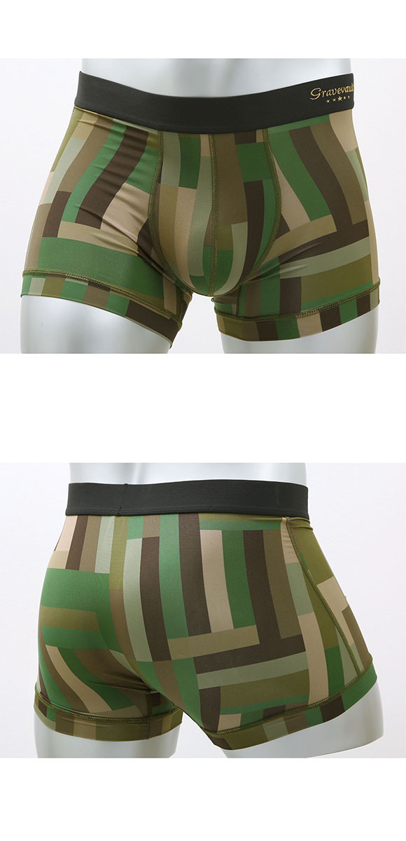 グレイブボールト Gravevault Modern Camou ショートボクサーパンツ メンズ 前閉じ SML