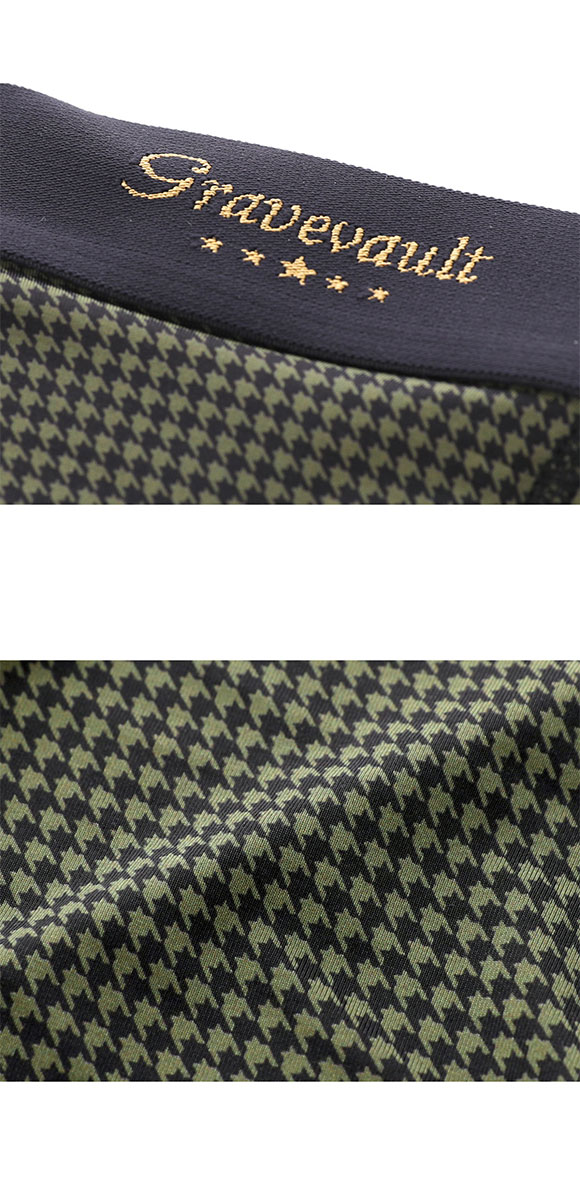 グレイブボールト Gravevault Houndstooth ショートボクサーパンツ XL メンズ 前閉じ 日本製