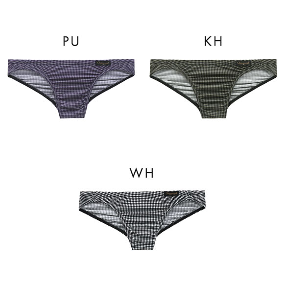 グレイブボールト Gravevault Houndstooth ビキニ ブリーフ フルバック ML メンズ 前閉じ 日本製