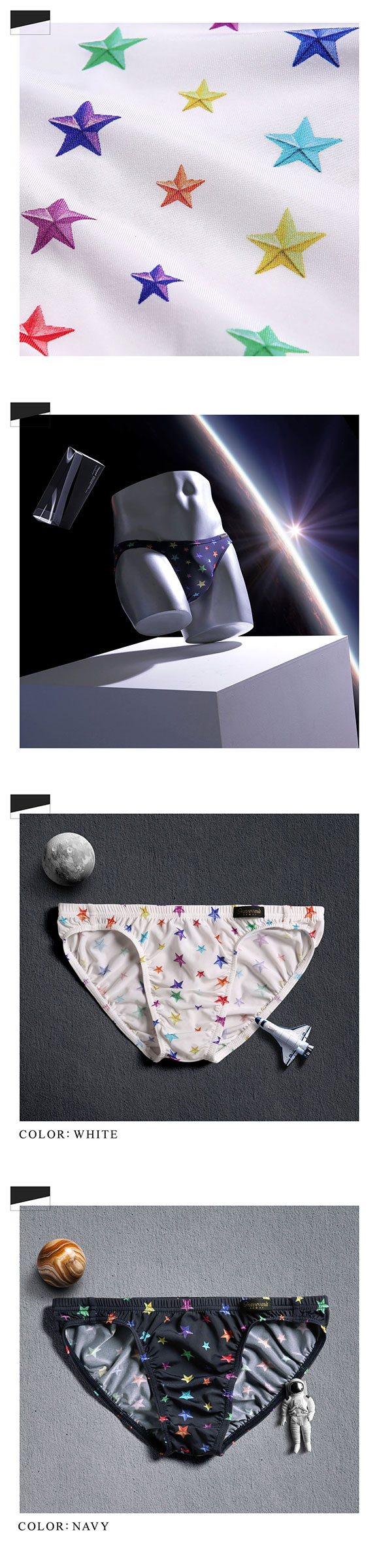 グレイブボールト Gravevault×SHIROHATO 別注 限定カラー STAR STUDS フルバック ビキニ  M L ブリーフ メンズ