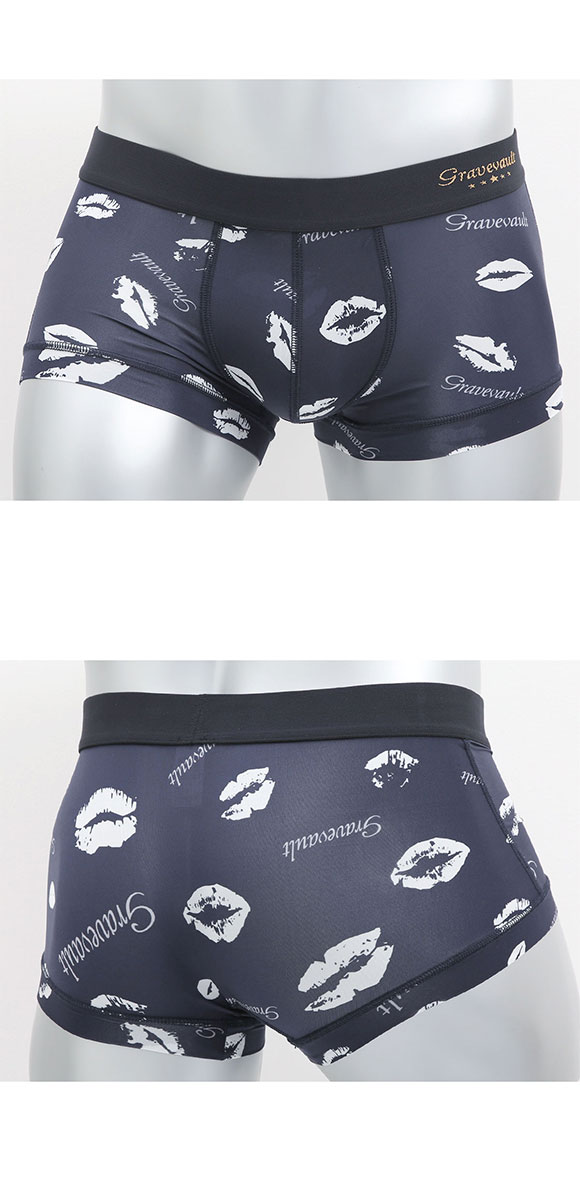 グレイブボールト Kiss ローライズ ボクサーパンツ SML メンズ 前閉じ 日本製 Gravevault 国産