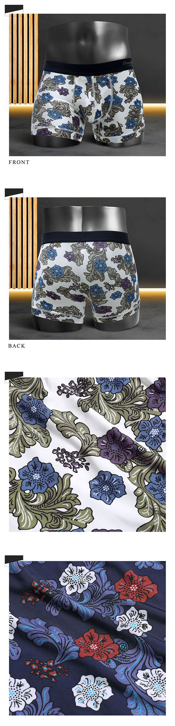 グレイブボールト Gravevault×SHIROHATO 別注 限定カラー Impatients ショートボクサーパンツ メンズ 前とじ M L XL