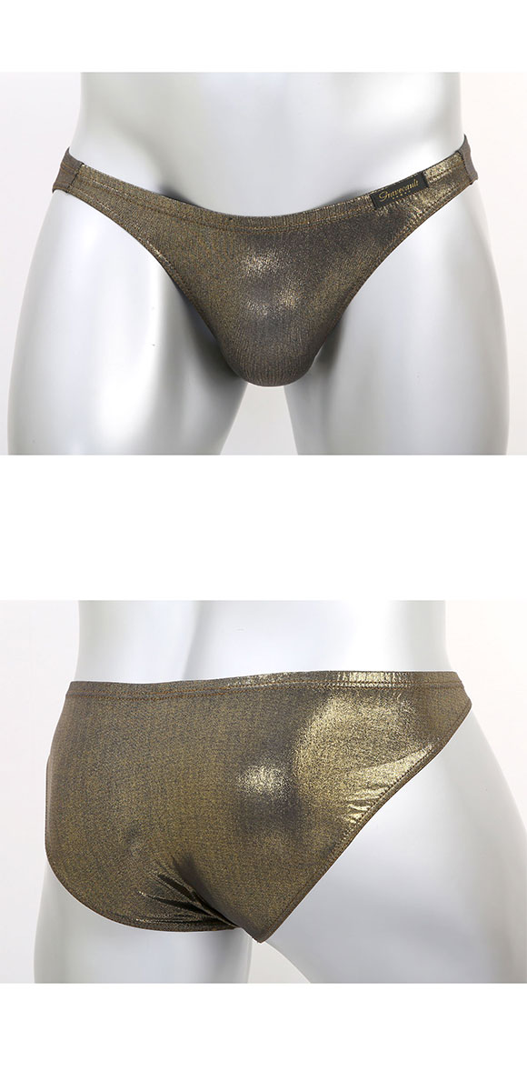グレイブボールト Metallic フルバック ビキニ  M L ブリーフ メンズ Gravevault 前とじ 3052585