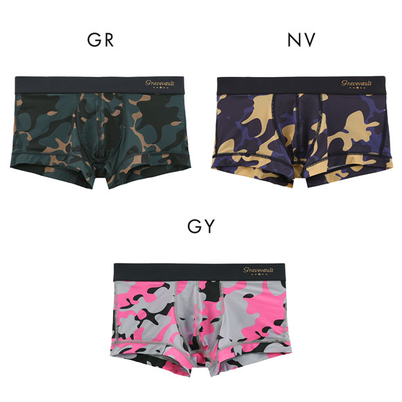 グレイブボールト Stealth camo ローライズ ボクサーパンツ メンズ 前とじ S M L Gravevault