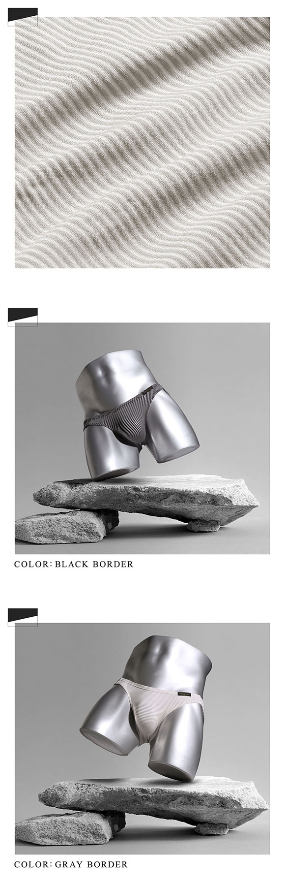 グレイブボールトGravevault × SHIROHATO 別注 naturale bande フルバック ビキニ ブリーフ メンズ M L 天然由来